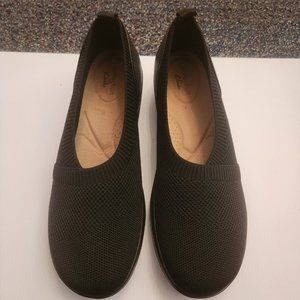 Clarks Black Slip On Shoes